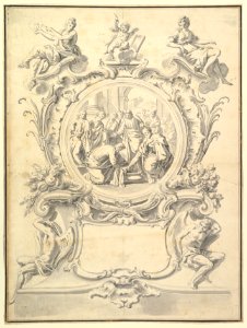 Elaborately Framed Roundel of Christ Washing the Feel of the Apostles MET DP819909