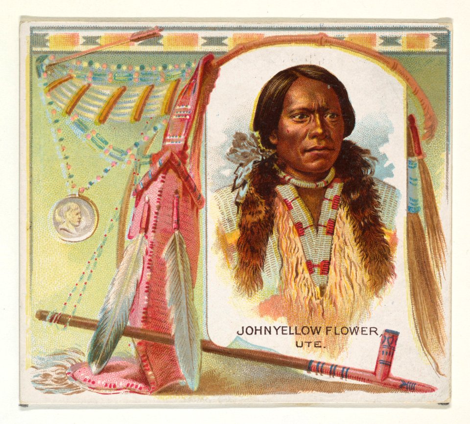 John Yellow Flower, Ute, from the American Indian Chiefs series (N36) for Allen & Ginter Cigarettes MET DP838917