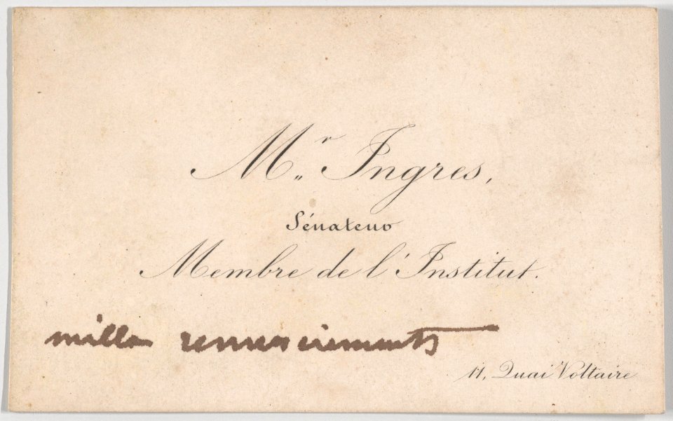 J.A.D. Ingres, calling card MET DP862697