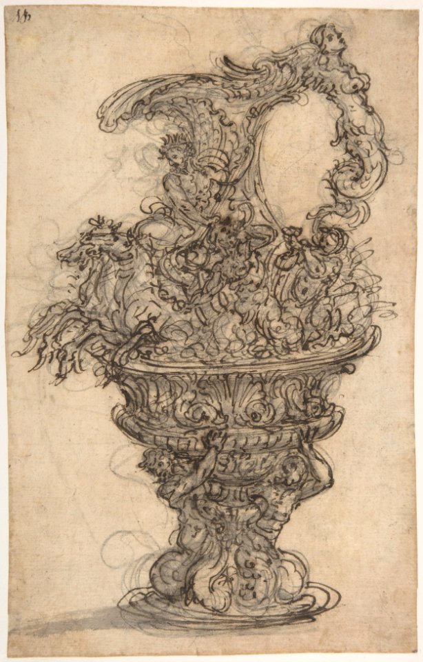 Design for a Ewer with Neptune on his Chariot MET DP809554