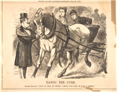 Easing the Curb (Punch, July 24, 1869) MET DP801575
