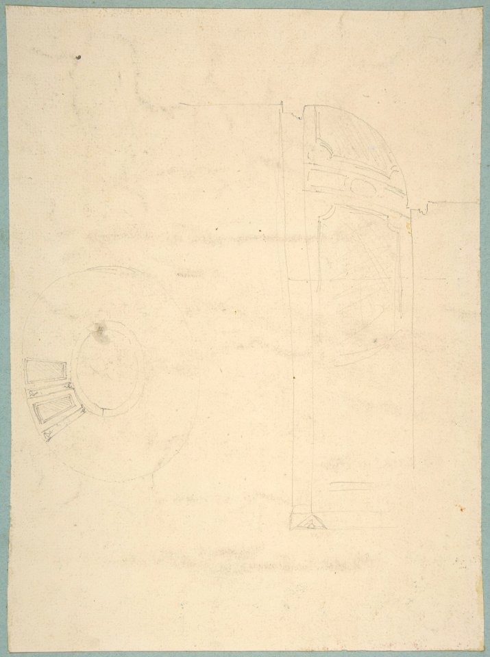 Design for the decoration of wall with wood panels and arched bays MET DP811214