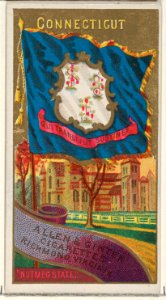 Connecticut, from Flags of the States and Territories (N11) for Allen & Ginter Cigarettes Brands MET DP834513