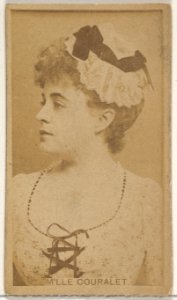 M'lle Couralet, from the Actors and Actresses series (N45, Type 8) for Virginia Brights Cigarettes MET DP831427