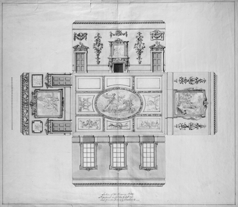 Design for the Dining Room at Kirtlington Park, Oxfordshire MET MM47239
