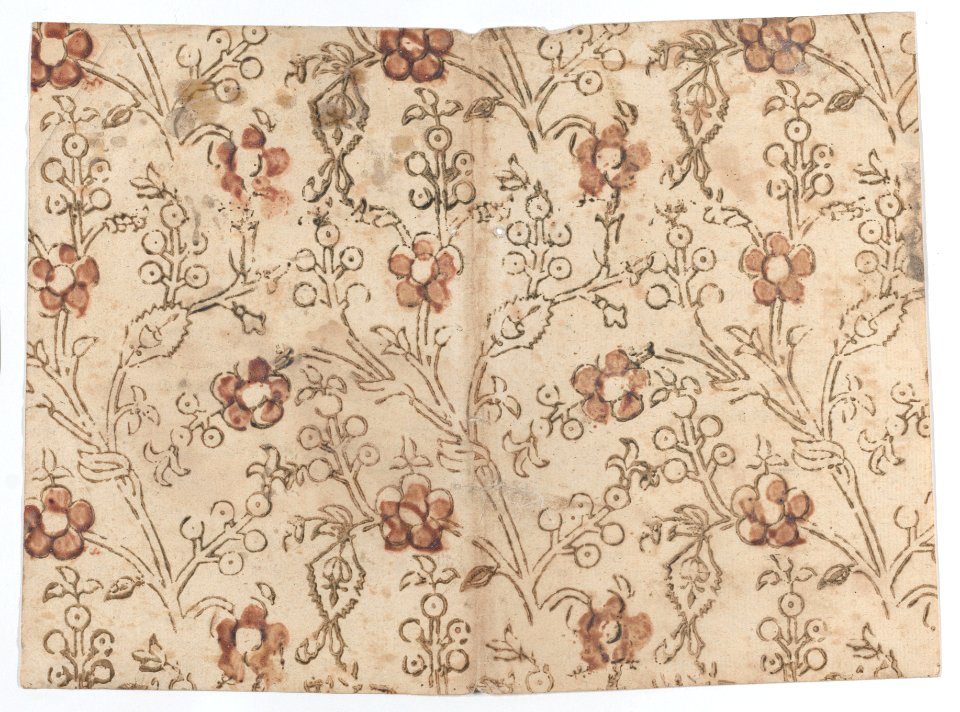 Book cover with overall floral and bud pattern Met DP887135