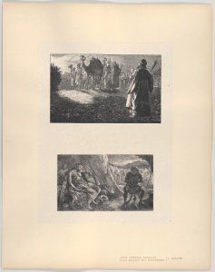 Isaac Meeting Rebekah–Esau Selling His Birthright (Dalziels' Bible Gallery) MET DP835854