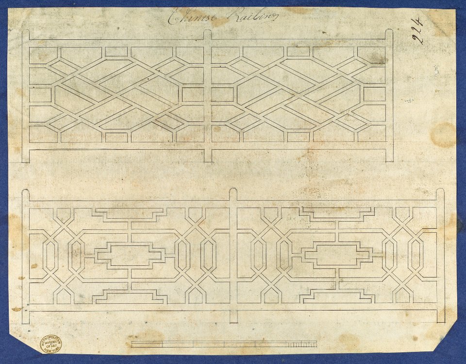 Chinese Railing, from Chippendale Drawings, Vol. II MET DP118254