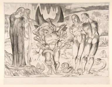 Circle of Theives- Agnello Brunelleschi Attacked By a Six-Footed Serpent , from Dante's Inferno, Canto XXVV MET DP816844