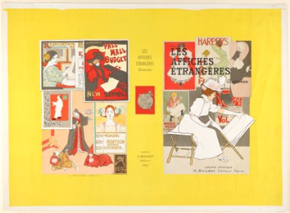 Design for a book cover for "Les Affiches étrangères illustrées" MET DP832930. Free illustration for personal and commercial use.