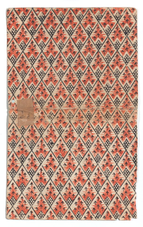 Book cover with overall diamond pattern with arrows Met DP886665