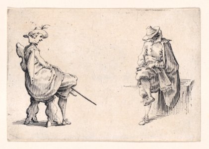 Deux Personnages Assis Met DP888282