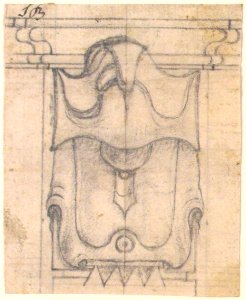 Design for a Coat of Arms Partially Covered in Drapery MET 52.570.272