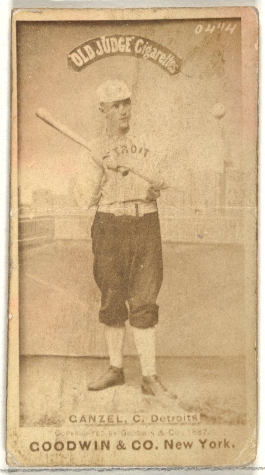 Charles William "Charlie" Ganzel, Catcher, Detroit Wolverines, from the Old Judge series (N172) for Old Judge Cigarettes MET DP846278
