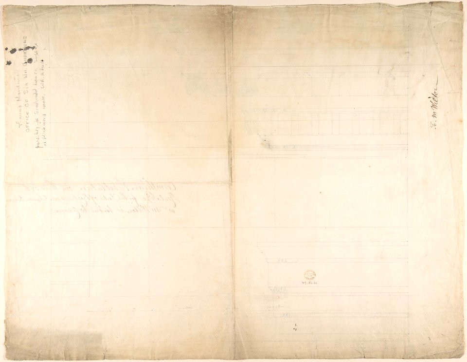 Design for a Corinthian Entablature for the Duke of Richmond, either for Richmond House, Whitehall, London, or Goodwood, Sussex MET DP804437