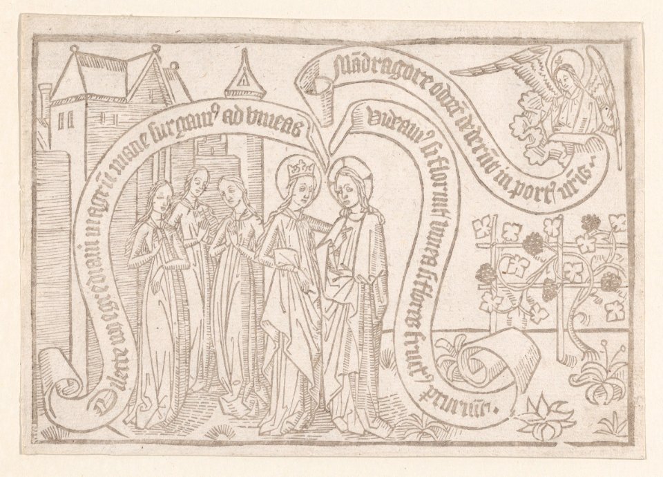 Come My Beloved, Let Us Go Forth Into the Field, illustration from a Canticum Canticorum blockbook, 2nd edition MET DP873433