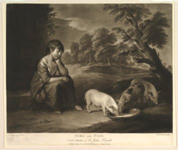 Girl and Pigs MET DP820211