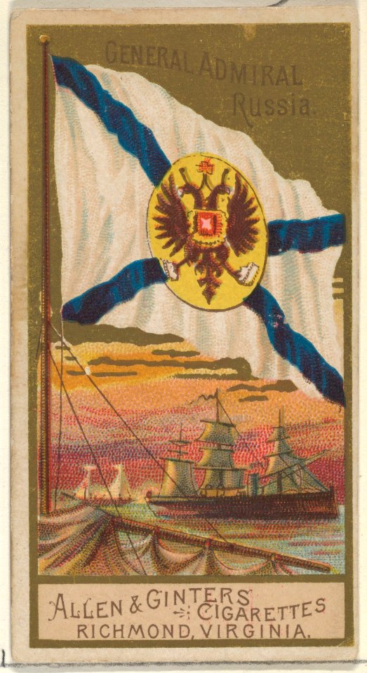 General Admiral, Russia, from the Naval Flags series (N17) for Allen & Ginter Cigarettes Brands MET DP834934