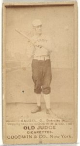 Charles William "Charlie" Ganzel, Catcher, Detroit Wolverines, from the Old Judge series (N172) for Old Judge Cigarettes MET DP846279