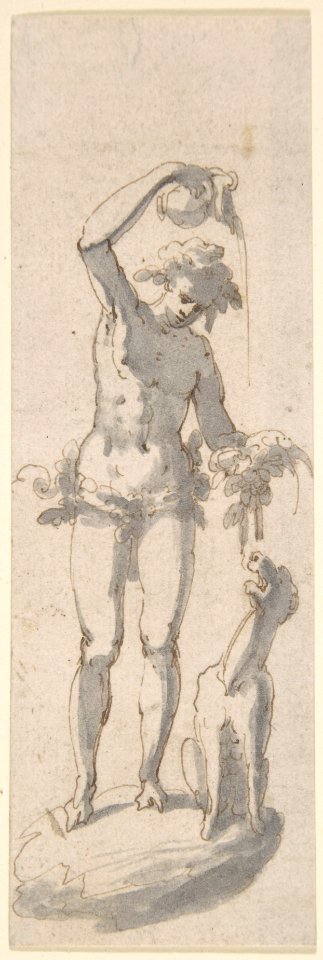 Male Figure with Dog and Pitcher MET DP802712