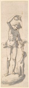 Male Figure with Dog and Pitcher MET DP802712