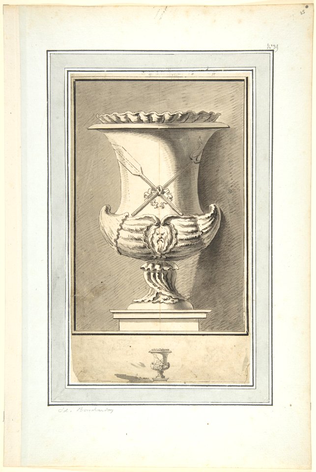 Study for Plate 7 of Bouchardon's "Premier livre de vases" MET DP805455