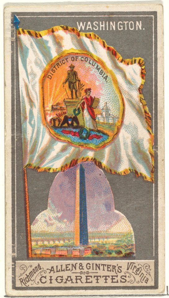 Washington, from the City Flags series (N6) for Allen & Ginter Cigarettes Brands MET DP829254