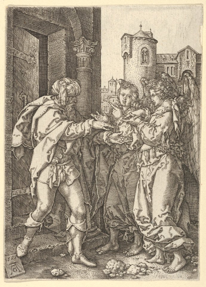 Lot Welcomes the Angels, from The Story of Lot MET DP836662