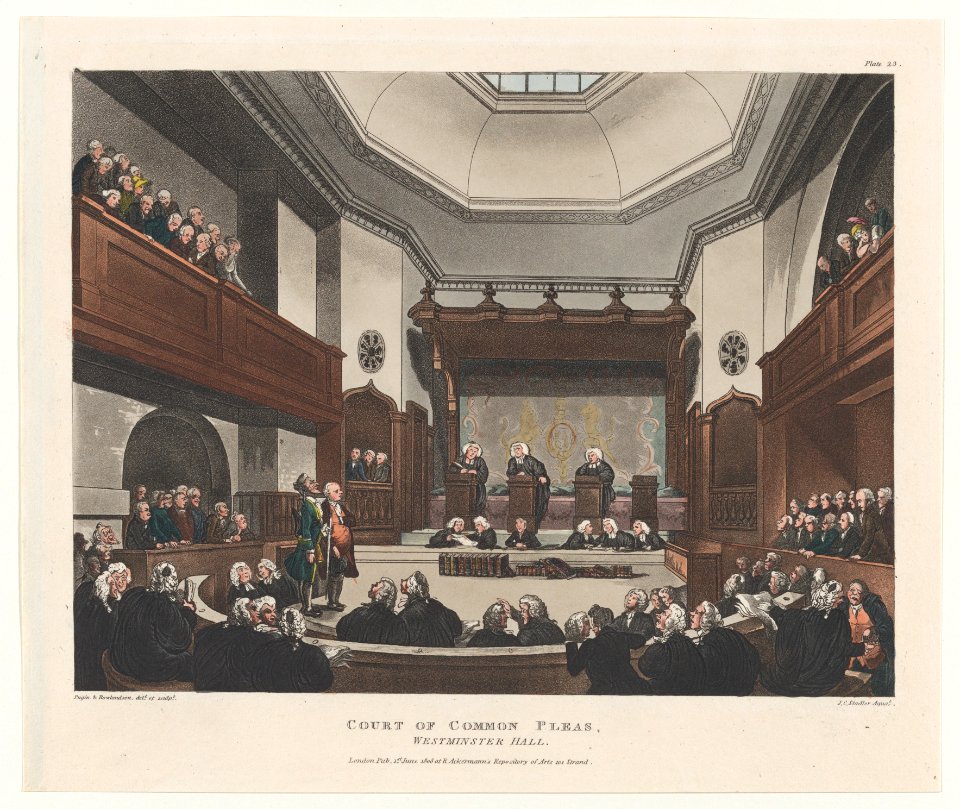 Court of Common Pleas, Westminster Hall (Microcosm of London, plate 23) MET DP873996