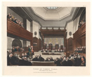 Court of Common Pleas, Westminster Hall (Microcosm of London, plate 23) MET DP873996