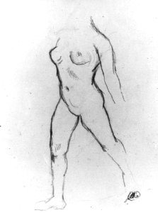 Study for "Action in Chains (Monument to Louis-Auguste Blanqui)" or "Île de France (Woman Walking in Water)", 1905-07 MET 47447
