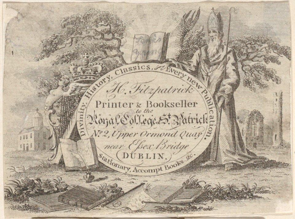 Trade Card for H. Fitzpatrick, Printer and Bookseller Met DP885090