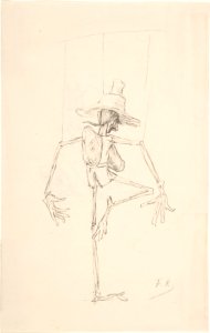 Study of Patin (recto); Sketch of an Open Book, "Compendium Maleficarum" (verso) MET DP802741