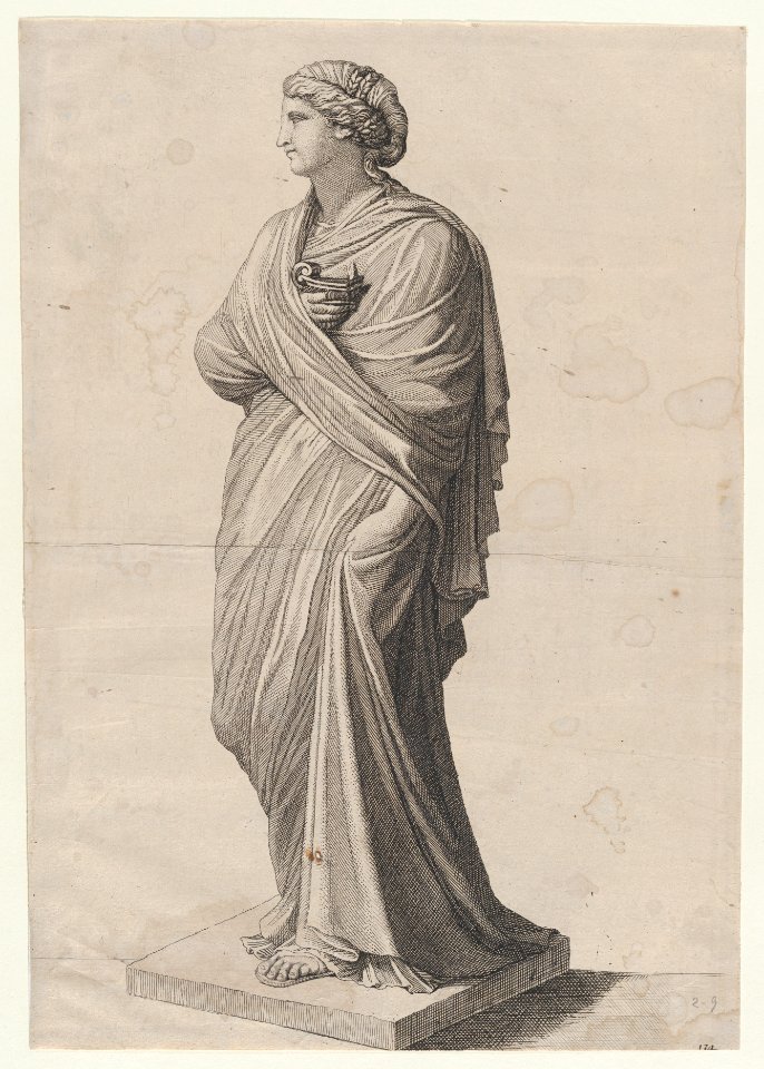 Speculum Romanae Magnificentiae- A Vestal Virgin (?) MET DP870222