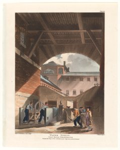 Water Engine, Cold-Bath Field's Prison (Microcosm of London, plate 19) MET DP873994