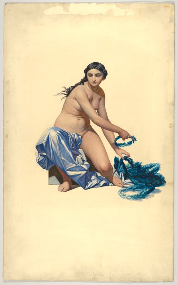 Study for a figure of Fame, from the Hémicycle des Beaux-Arts, École des Beaux-Arts MET DP830550