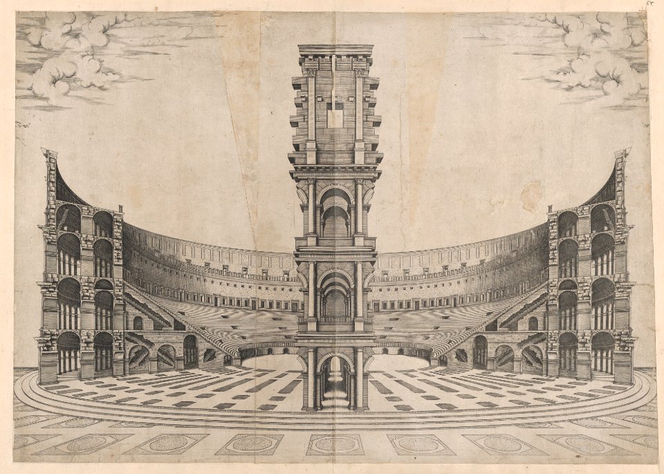 Speculum Romanae Magnificentiae- Interior Reconstruction of the Colosseum MET DP870389