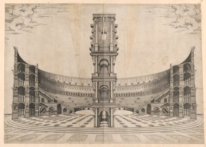 Speculum Romanae Magnificentiae- Interior Reconstruction of the Colosseum MET DP870389