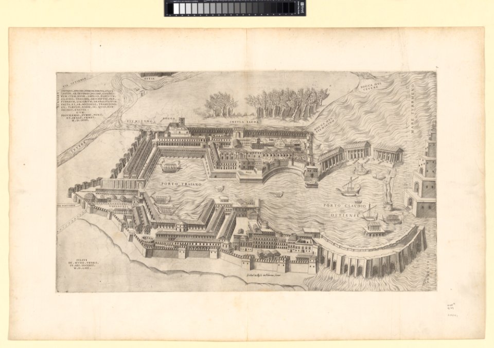Speculum Romanae Magnificentiae- Birdseye View of the Port of Rome MET DP-13033-001