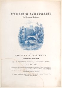 Trade Card for Charles H. Matthews, glyphographic draughtsman Met DP884966