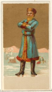 Russia, from the Natives in Costume series (N16), Teofani Issue, for Allen & Ginter Cigarettes Brands MET DP834889. Free illustration for personal and commercial use.
