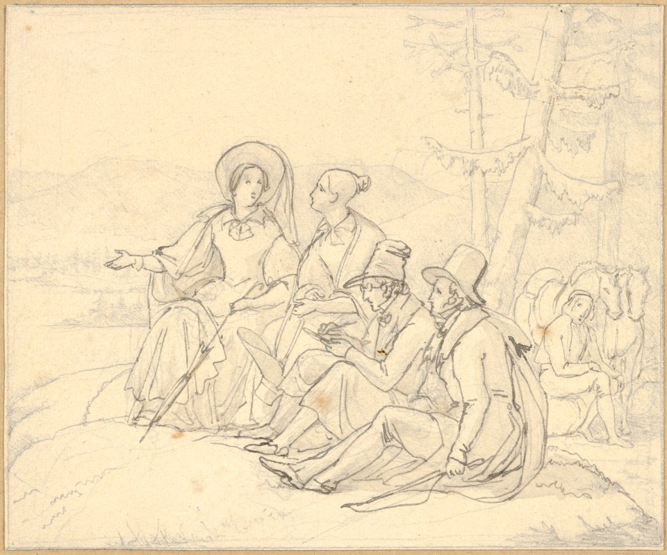Men and Women Enjoying a View MET DP832293
