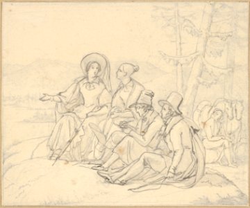 Men and Women Enjoying a View MET DP832293