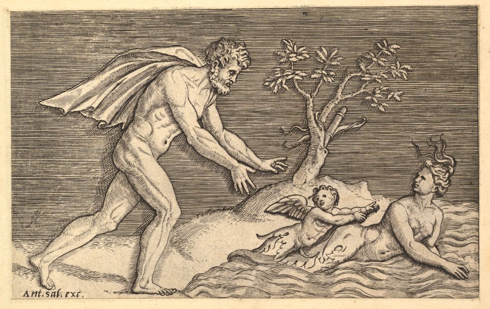 Speculum Romanae Magnificentiae- Naked Man Pursuing a Naiad MET DP820268