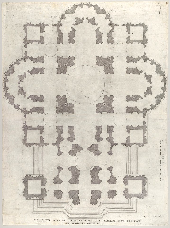 Speculum Romanae Magnificentiae- Plan of St. Peter's MET DP830870
