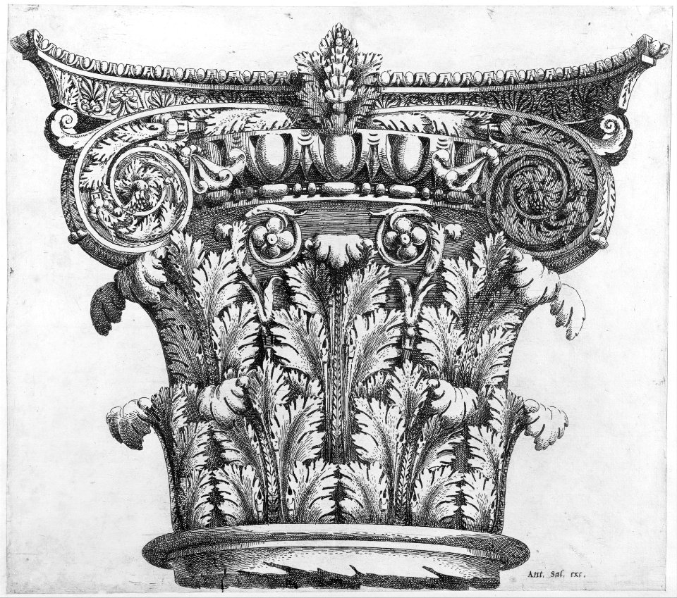 Speculum Romanae Magnificentiae- Capital of Composite Order MET MM48852