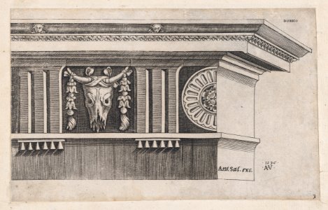 Speculum Romanae Magnificentiae- Doric Entablature MET DP870189
