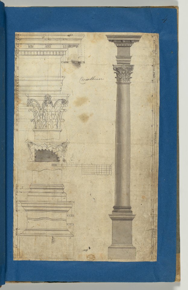 The General Proportions of the Corinthian Order, in Chippendale Drawings, Vol. I MET DP-14278-004