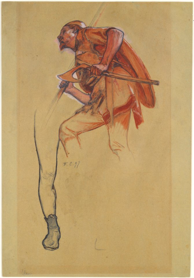 Warrior with an Axe and Study of a Leg MET DT6226