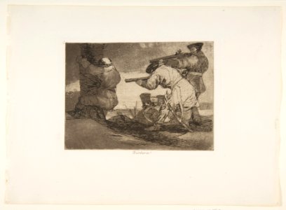 Plate 38 from 'The Disasters of War' (Los Desastres de La Guerra)-'Barbarians!' (Bárbaros!) MET DP817381